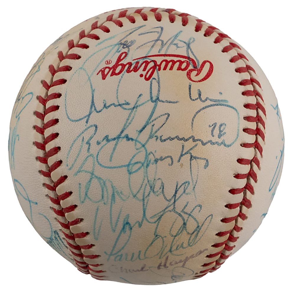 1996 World Champion New York Yankees Team-Signed Baseball (28) Including Jeter - Full JSA LOA