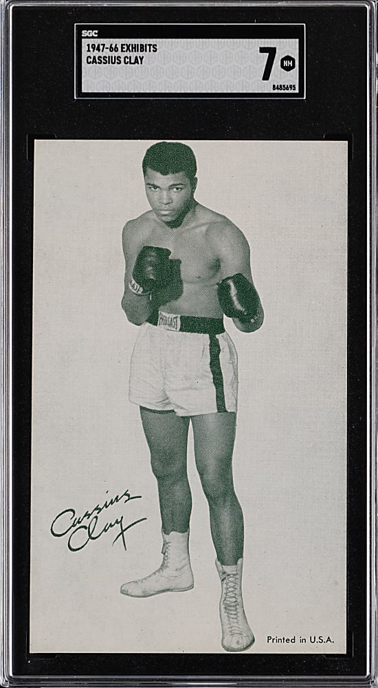 1947-1966 Boxing Exhibits Cassius Clay SGC NM 7 - Population 8 with Only 2 Higher