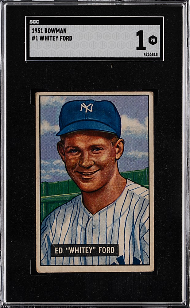 1951 Bowman #1 Whitey Ford Rookie SGC POOR 1
