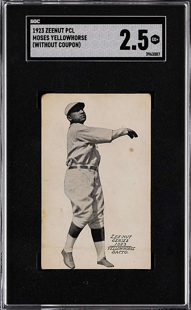 1923 Zeenut Pacific Coast League Moses Yellowhorse SGC GOOD+ 2.5