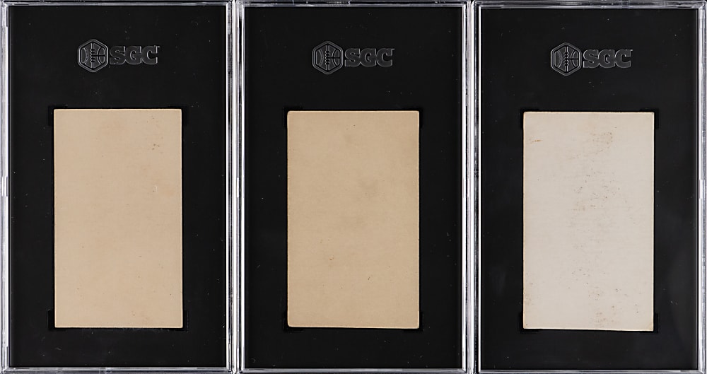 1922 Zeenut Pacific Coast League SGC GOOD+ 2.5 to VG 3 Graded Trio