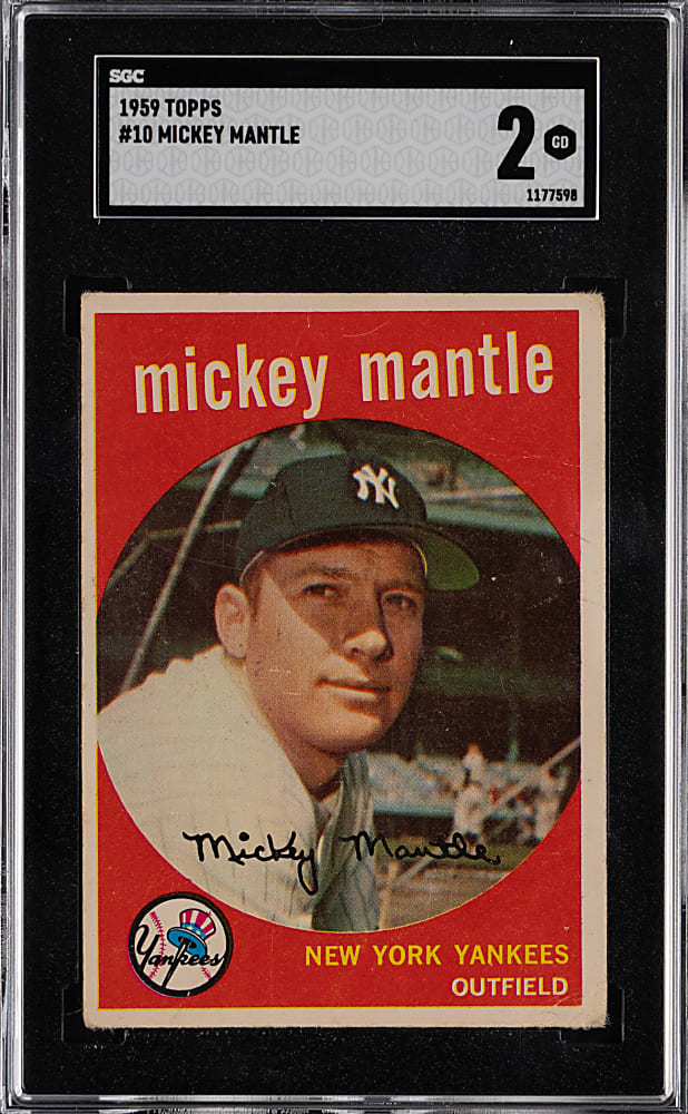 1959 Topps #10 Mickey Mantle SGC GOOD 2