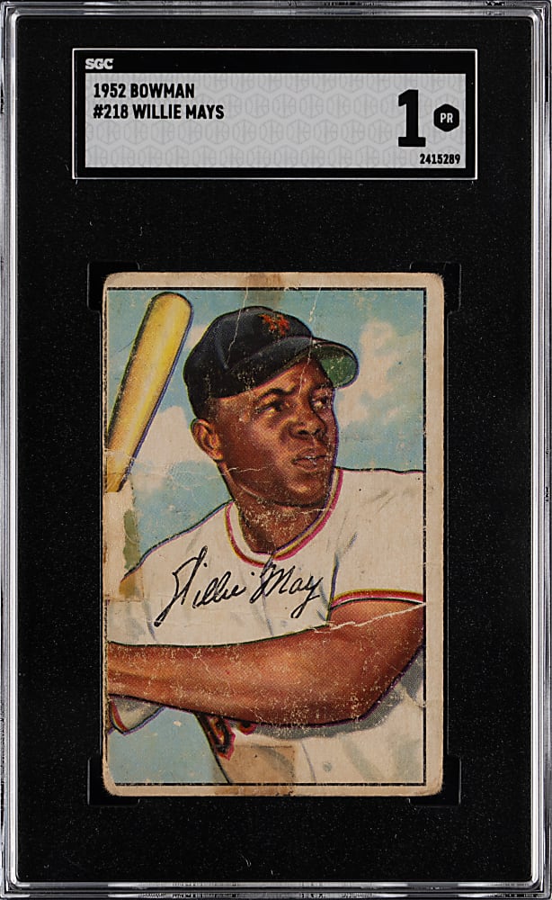 1952 Bowman #218 Willie Mays SGC POOR 1