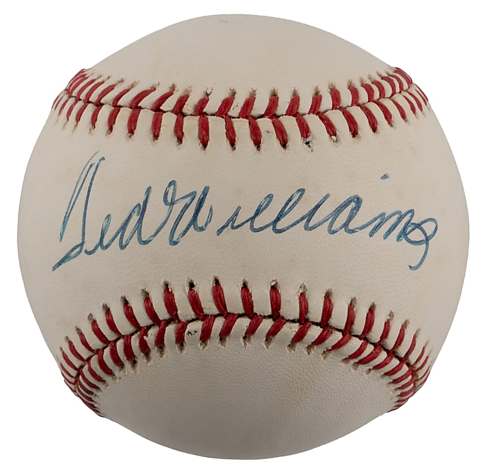 Ted Williams Single-Signed OAL/Brown Baseball with Full JSA