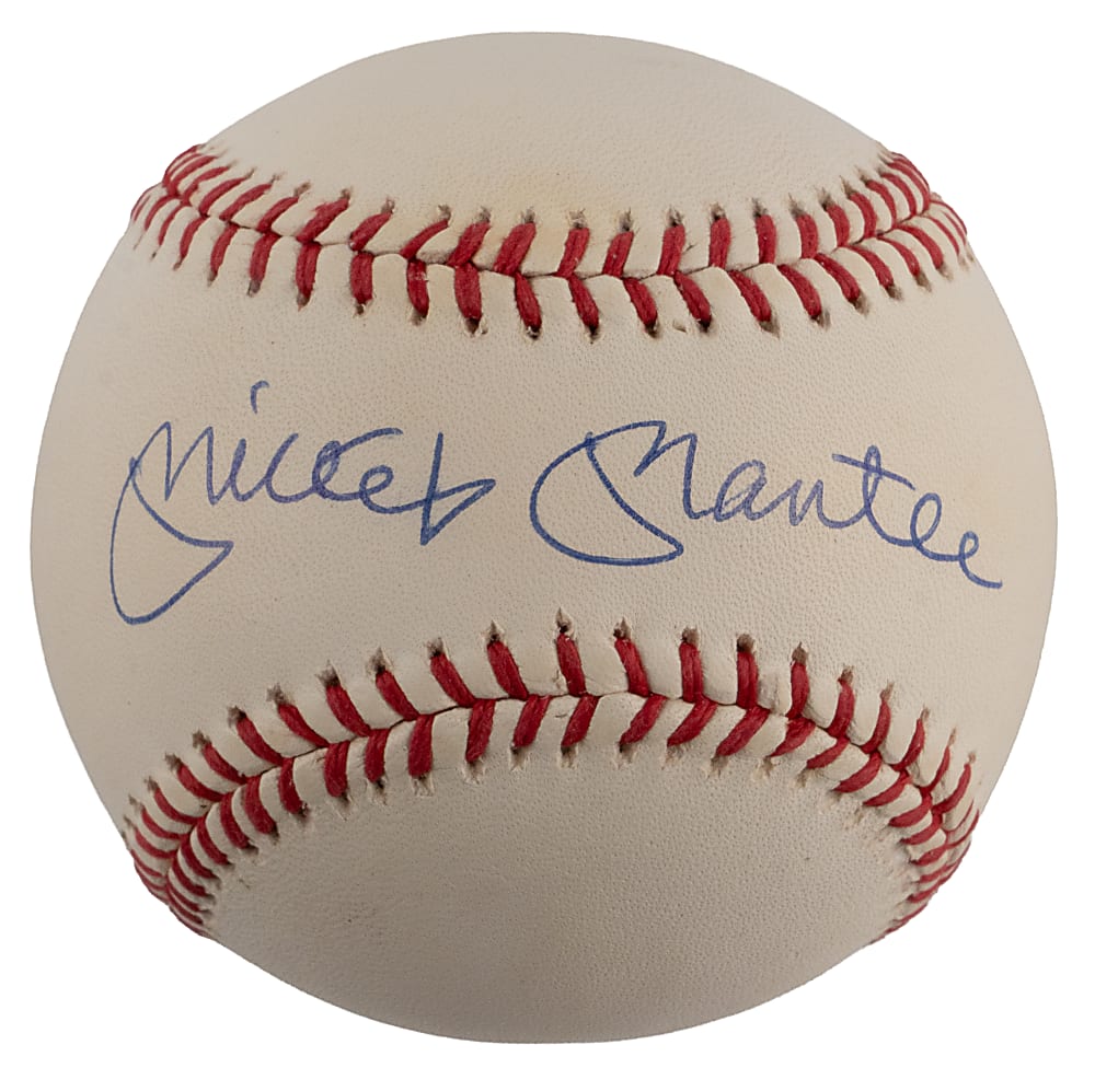 Mickey Mantle Single-Signed OAL/Brown Baseball
