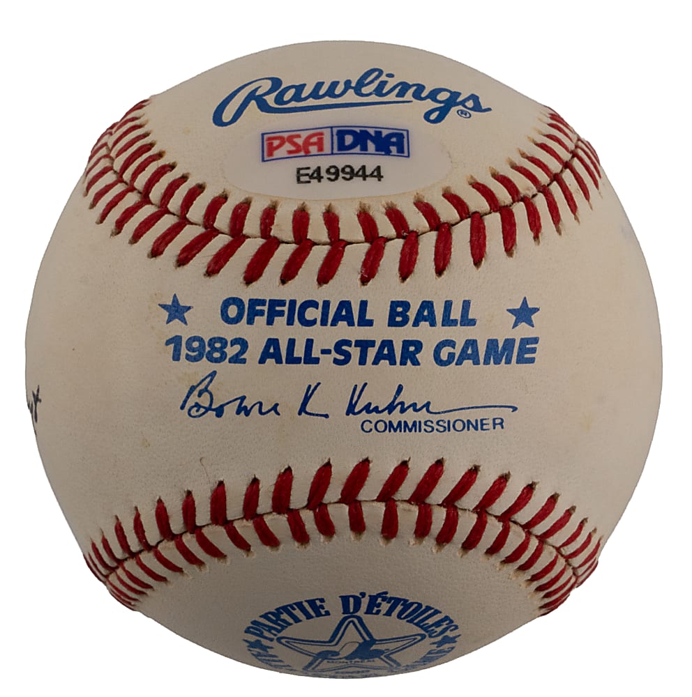Waite Hoyt Single-Signed 1982 All-Star Game Baseball - PSA/DNA Overall Grade 8.5