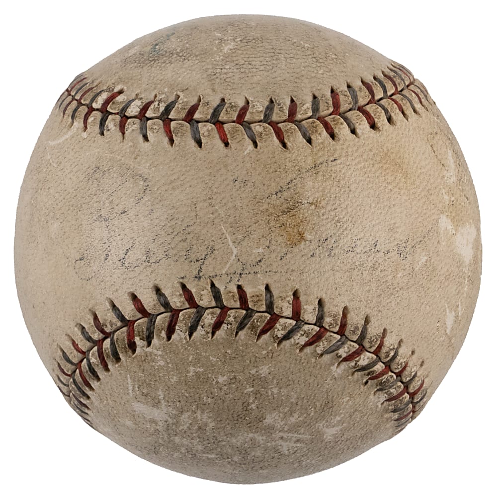 Babe Ruth & Billy Evans Dual-Signed OAL Baseball with Full PSA LOA