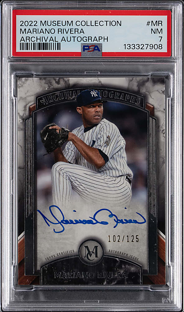 2022 Topps Museum Collection #MR Mariano Rivera Archival Autograph #/125 PSA NM 7