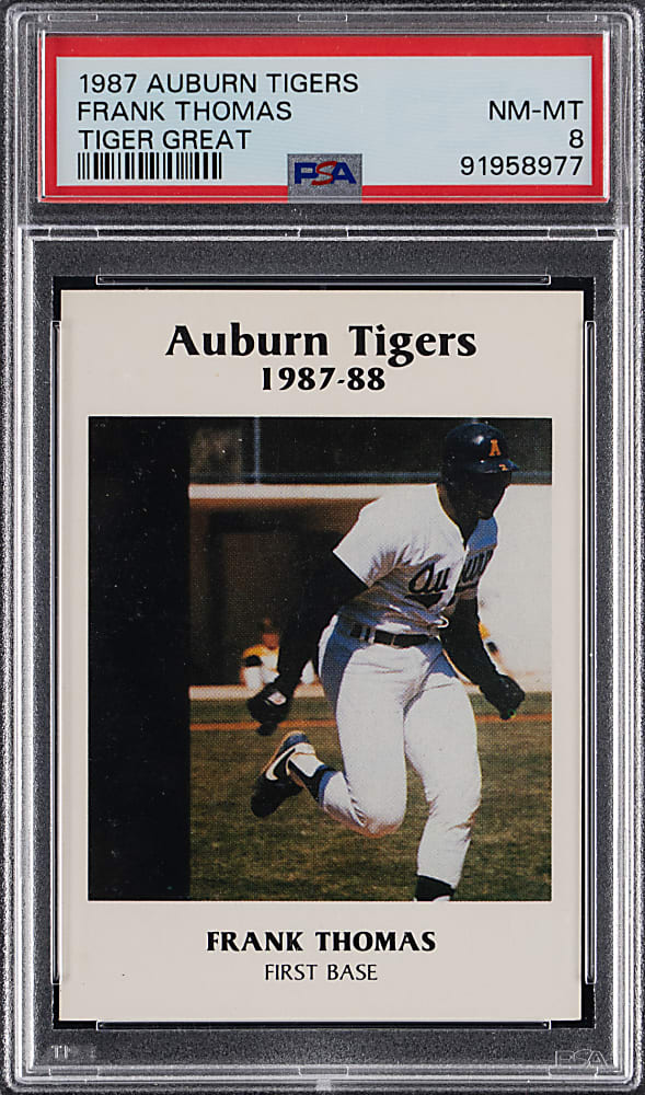 1987 Auburn Tigers Frank Thomas Tiger Great Pre-Rookie PSA NM-MT 8