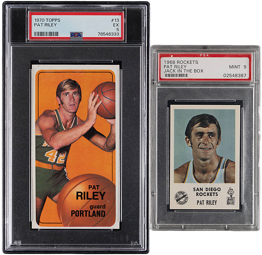 1968-1969 Jack in the Box & 1970-1971 Topps Basketball #13 Pat Riley PSA Graded Rookie Pair