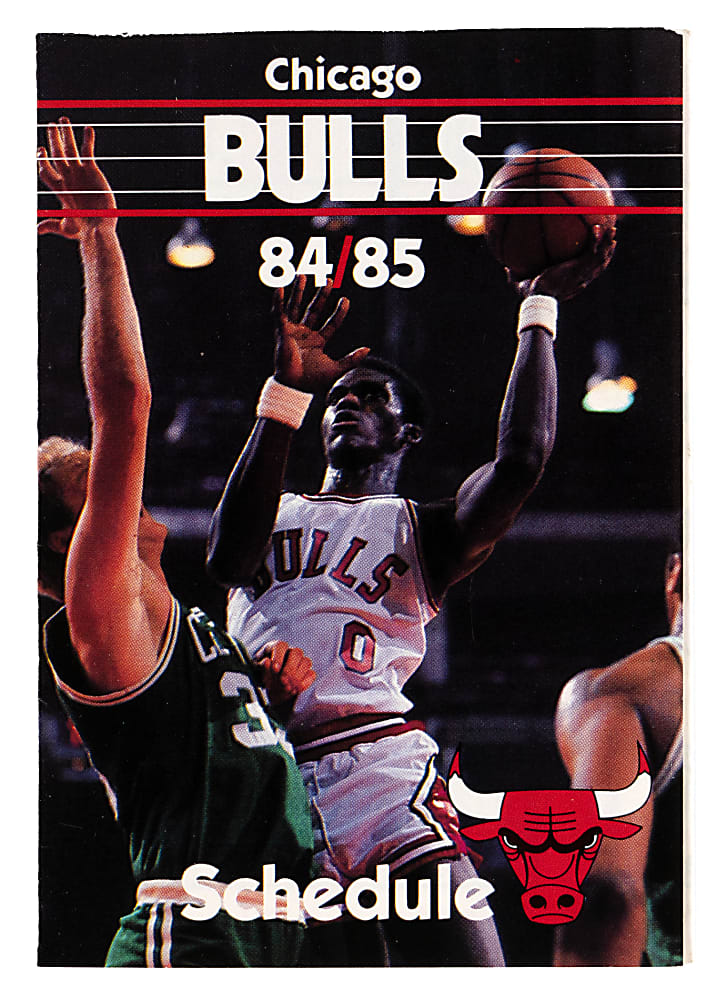 1984-1985 Chicago Bulls Michael Jordan Rookie Year Pocket Schedule
