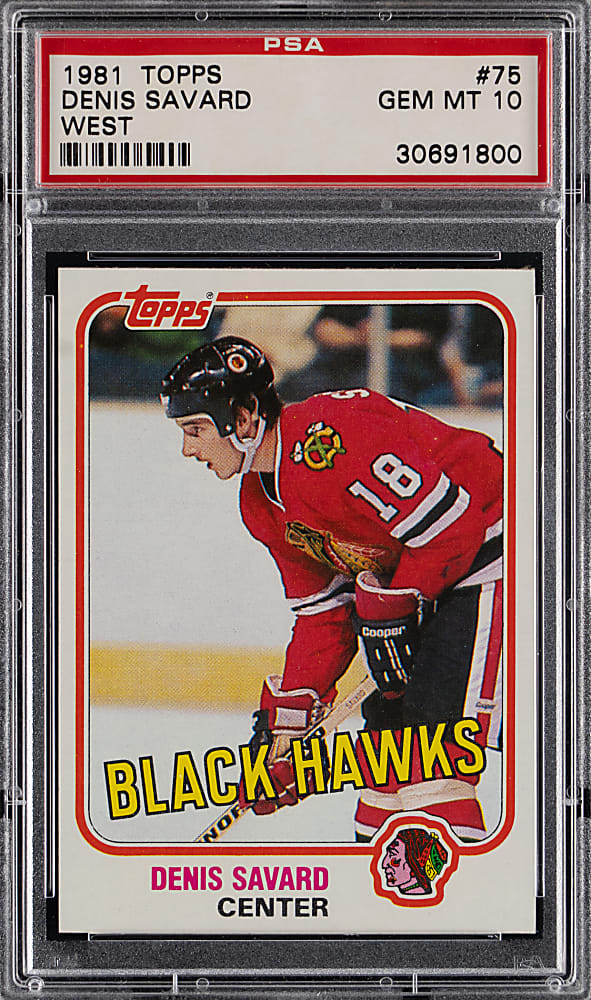 1981-1982 Topps Hockey #75 Denis Savard Rookie PSA GEM MINT 10