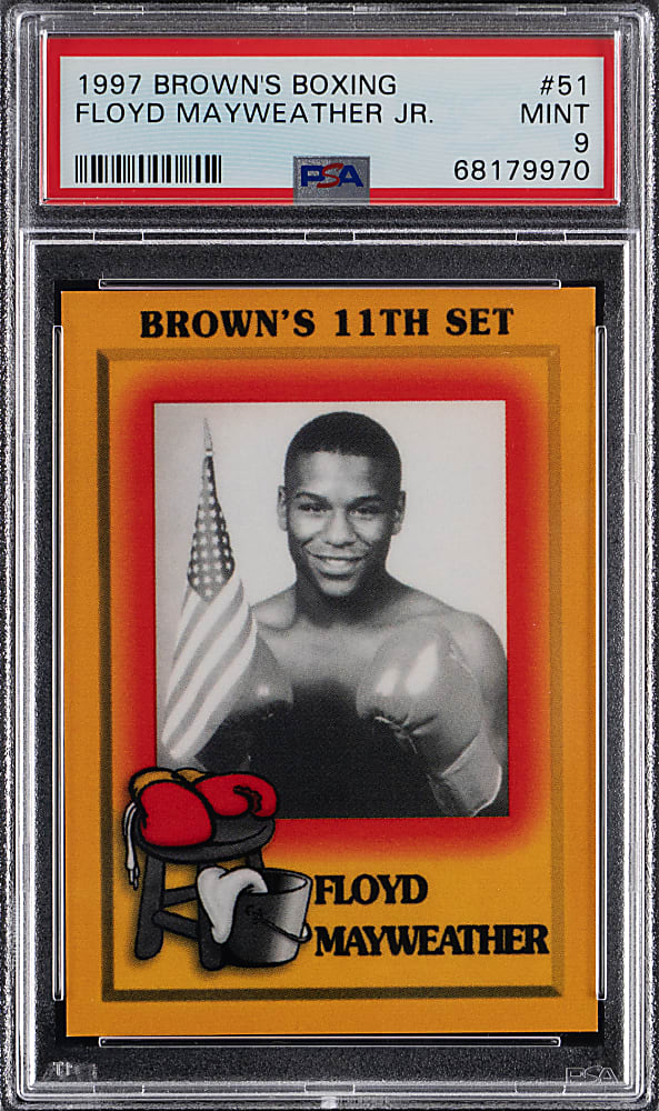 1997 Brown's Boxing #51 Floyd Mayweather Jr. Rookie PSA MINT 9