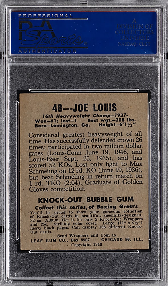 1948 Leaf Boxing #48 Joe Louis PSA EX-MT 6