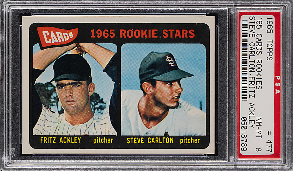 1965 Topps #477 Steve Carlton Rookie PSA NM-MT 8