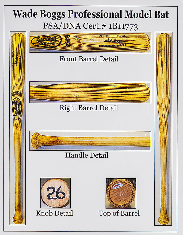 1986-1989 Wade Boggs Boston Red Sox Game-Used Bat from Career Years! - PSA/DNA GU 7