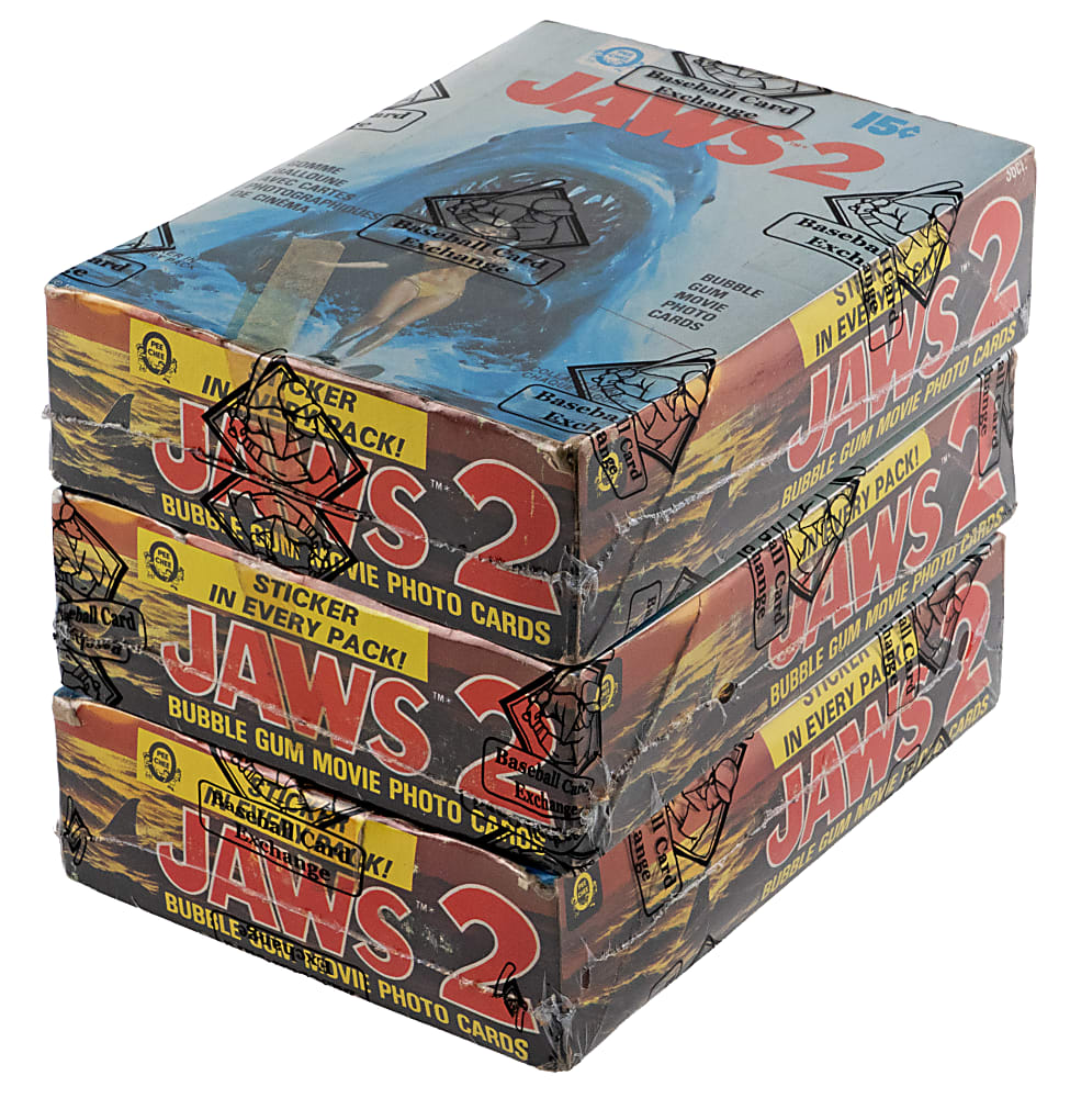1978 O-Pee-Chee Jaws 2 Unopened Wax Box Trio - Each BBCE