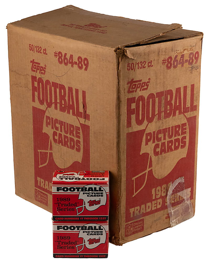 1989 Topps Traded Football Partial Case with (12) Boxed Sets