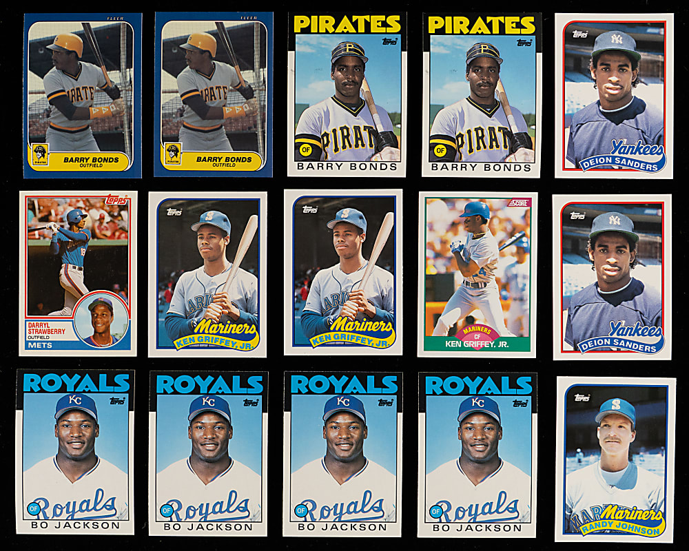 1981-1991 Mostly Baseball Traded/Update & Small Set Collection (91) with Many Bonds, Griffey Jr. & B. Jackson Rookies