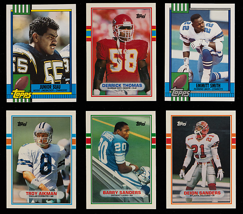 1961-1991 Football Unopened & Complete Set Collection (25) with (2) 1990 Score Rookie & Traded Sets & 1989 Topps Wax Box
