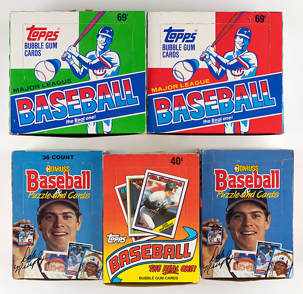 1981-1988 Unopened Collection (23) with Wax Boxes & Packs