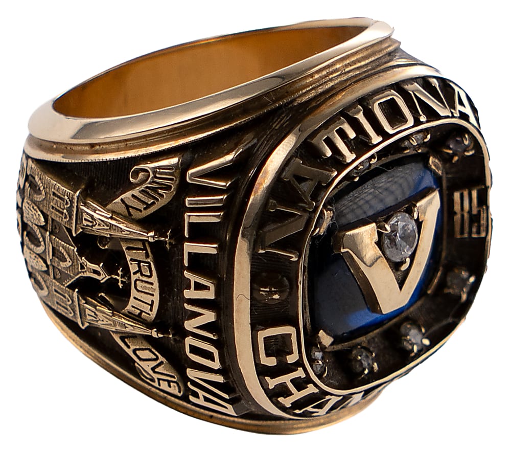 1985 Villanova Wildcats NCAA Basketball National Championship Ring Presented to Assistant Athletic Director Larry Shane - Jeweler LOA
