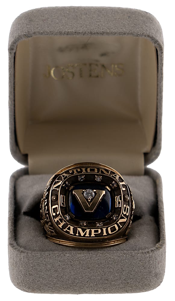 1985 Villanova Wildcats NCAA Basketball National Championship Ring Presented to Assistant Athletic Director Larry Shane - Jeweler LOA