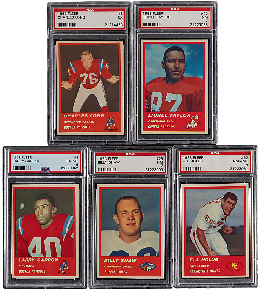 1963 Fleer Football Complete Set (88) Plus Checklist with (10) PSA Graded Including PSA EX-MT 6 Lance Alworth Rookie