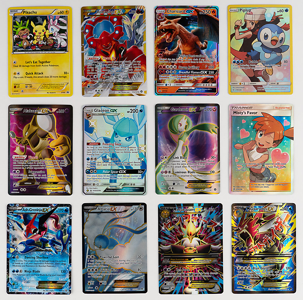 2016-2019 Pokémon Collection (39) with Key Sun & Moon, XY, Full Art EXs & Tag Teams
