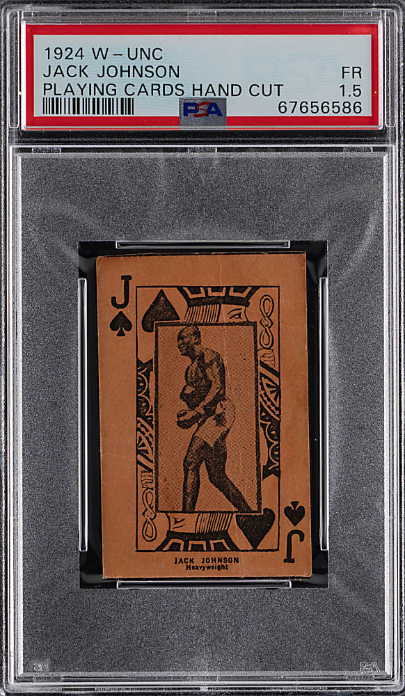 1924 W-UNC Playing Cards Jack Johnson Hand Cut PSA FAIR 1.5