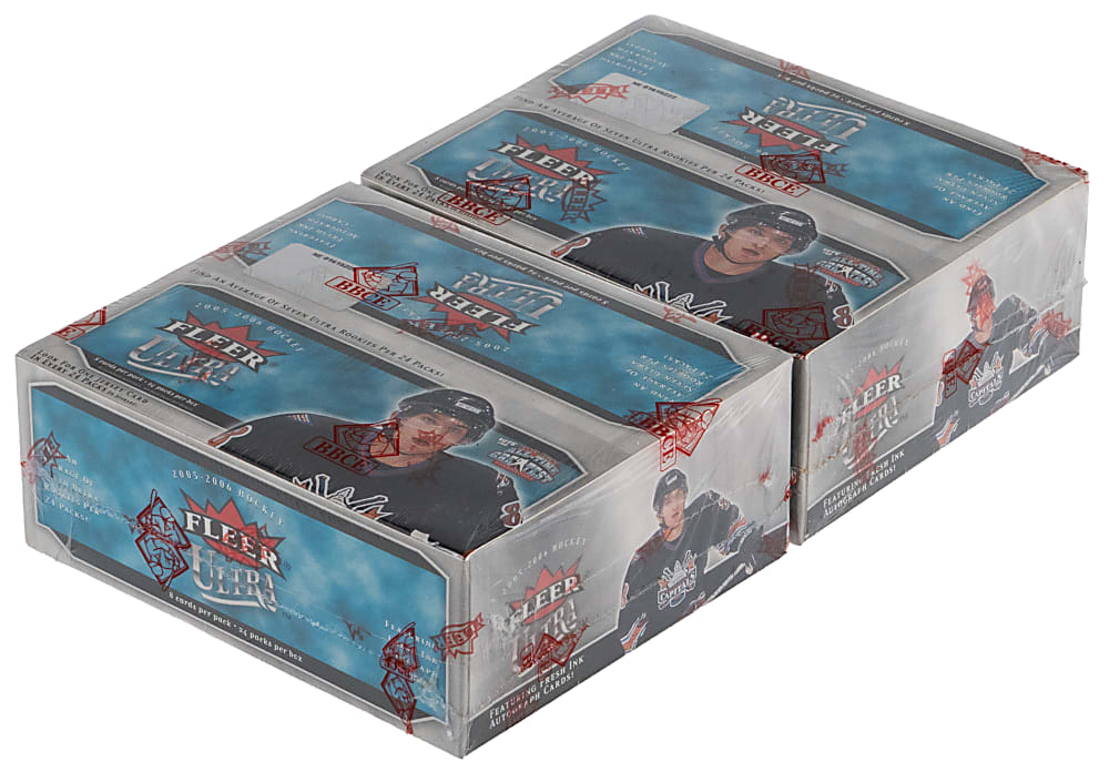 2005-2006 Fleer Ultra Hockey Retail Box Pair FASC - Each BBCE (Alexander Ovechkin Rookie Year)