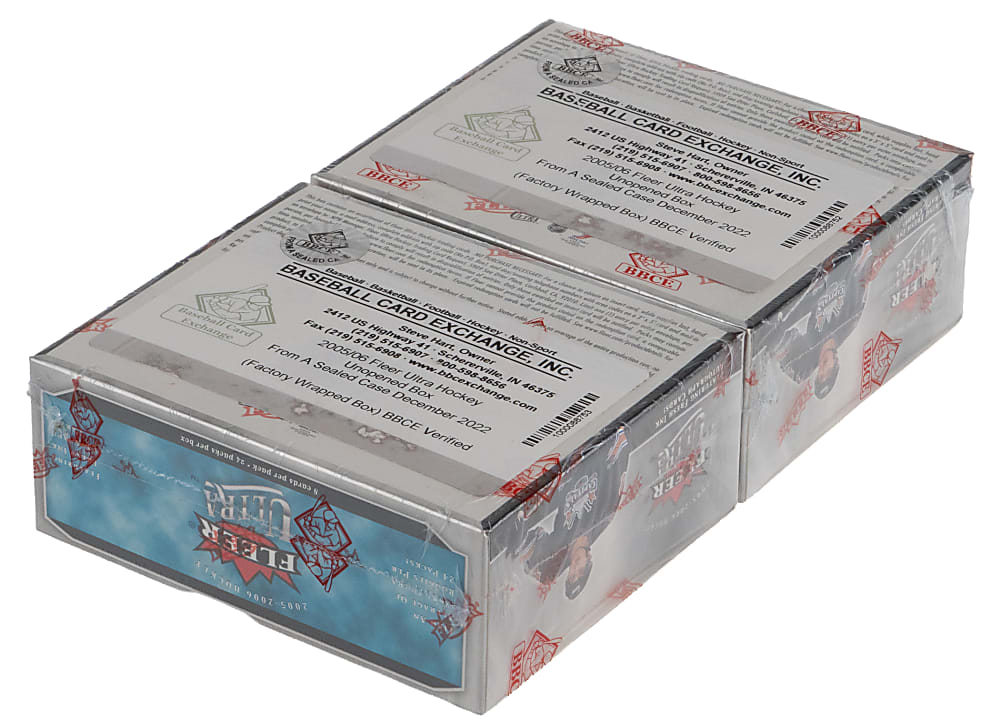 2005-2006 Fleer Ultra Hockey Retail Box Pair FASC - Each BBCE (Alexander Ovechkin Rookie Year)