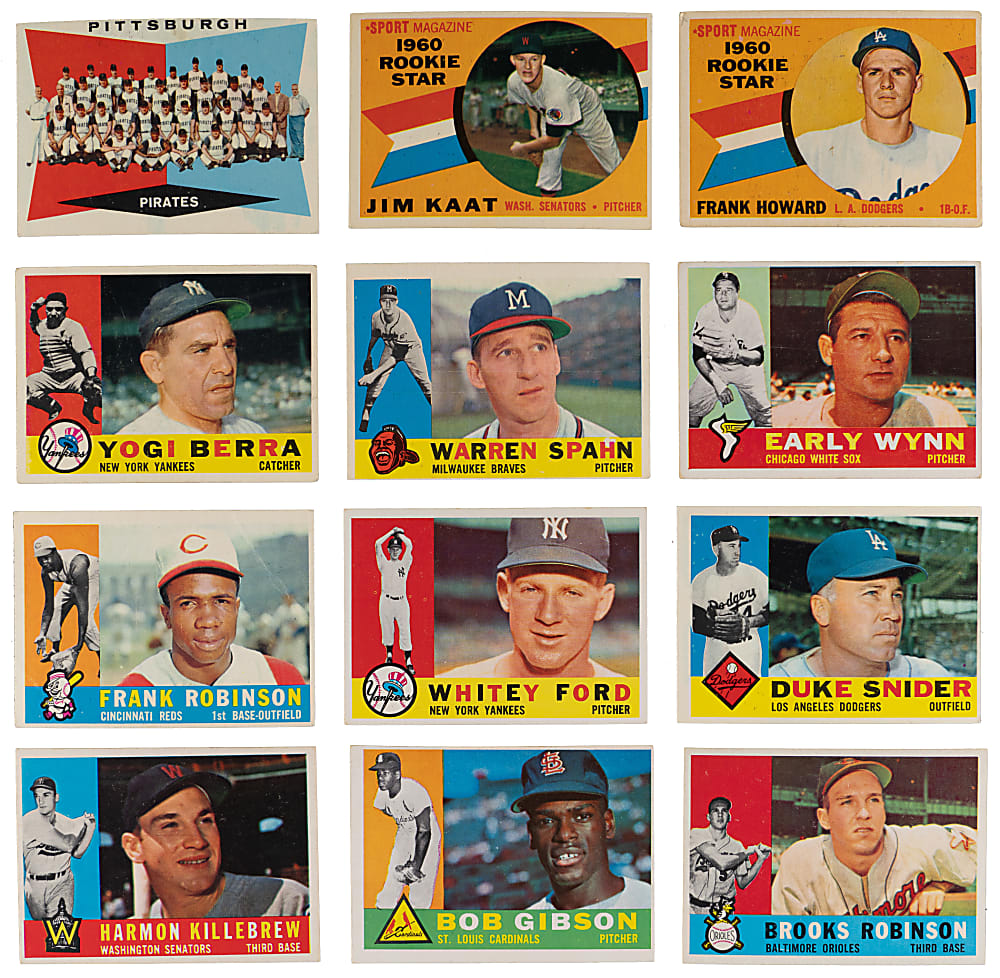 1960 Topps Near Complete Set (566/572) with Aaron, Mantle, McCovey Rookie & Yastrzemski Rookie