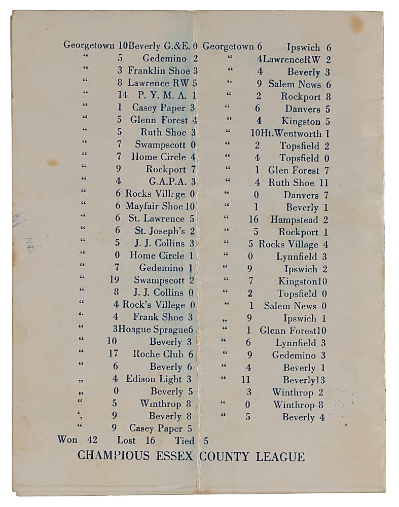 1935 Georgetown Athletic Association Banquet Program Signed by Fred Tenney & Al Schacht