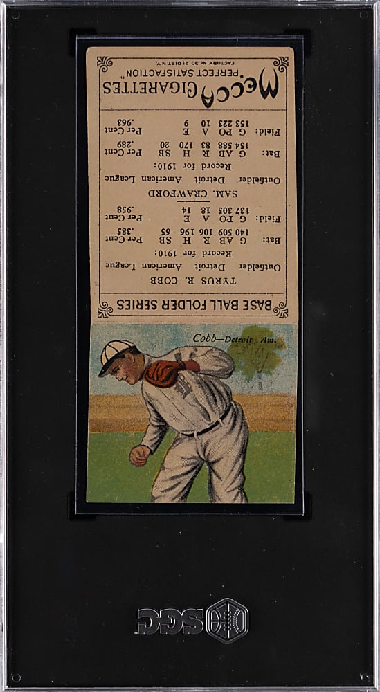 1911 T201 Mecca Double Folders Ty Cobb/Sam Crawford SGC VG 3