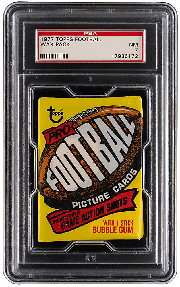 1977 Topps Football Unopened Wax Pack PSA NM 7