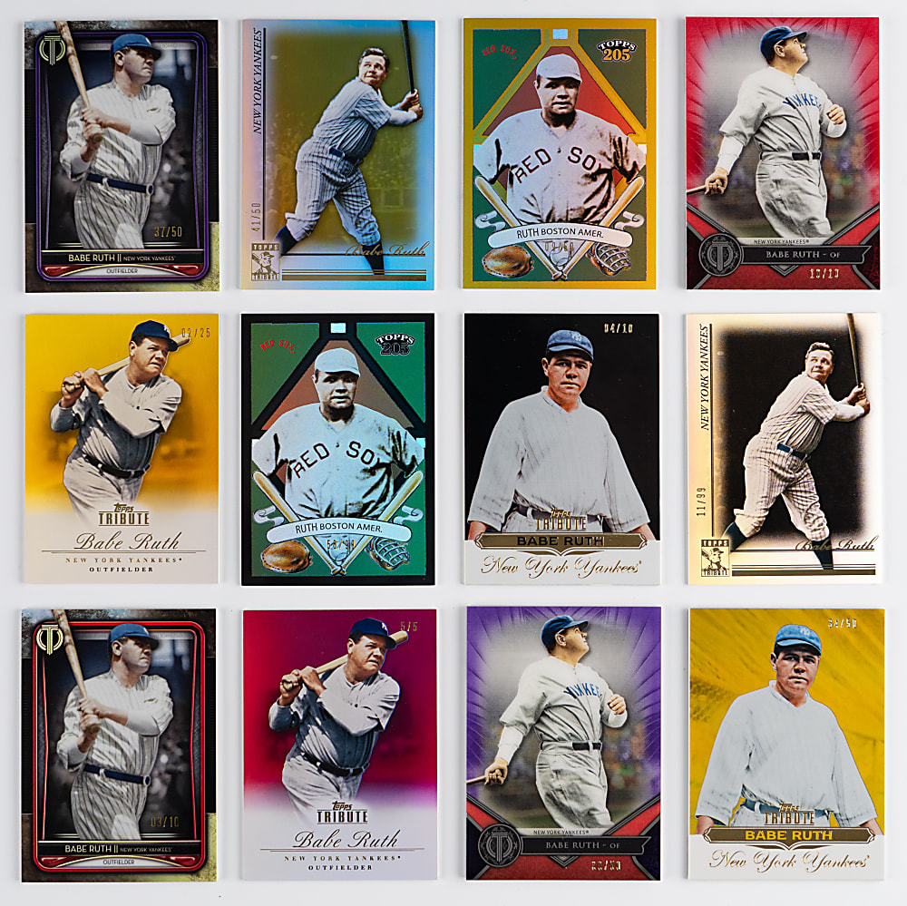 2009-2020 Topps Tribute Babe Ruth Near/Partial Rainbow Collection (26)