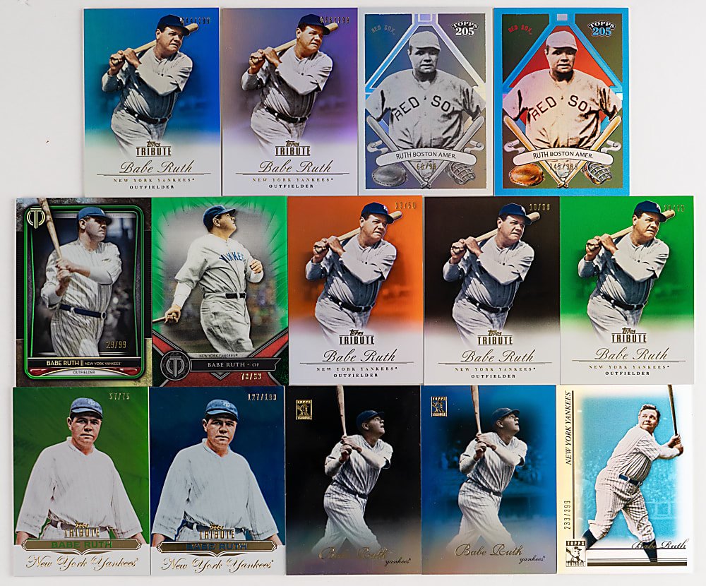 2009-2020 Topps Tribute Babe Ruth Near/Partial Rainbow Collection (26)