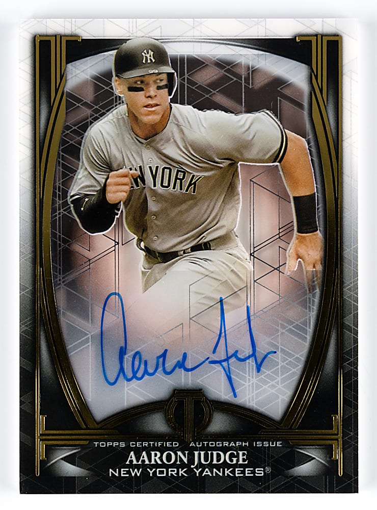 2019 Topps Tribute Iconic Perspectives Aaron Judge Certified Autograph Parallel #02/15
