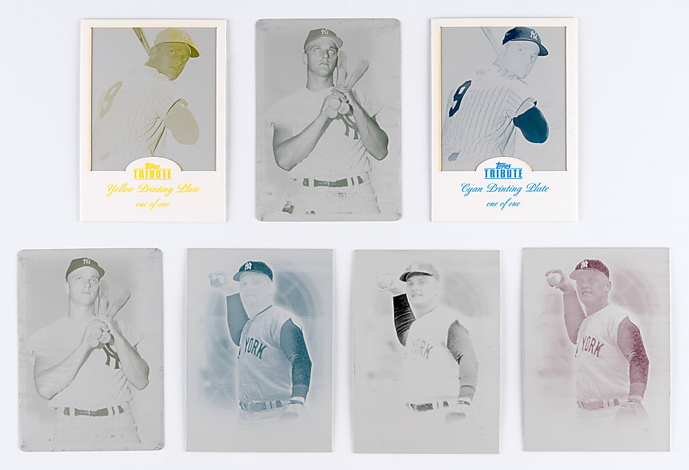 2010-2015 Topps Tribute Roger Maris #1/1 Printing Plates (7)