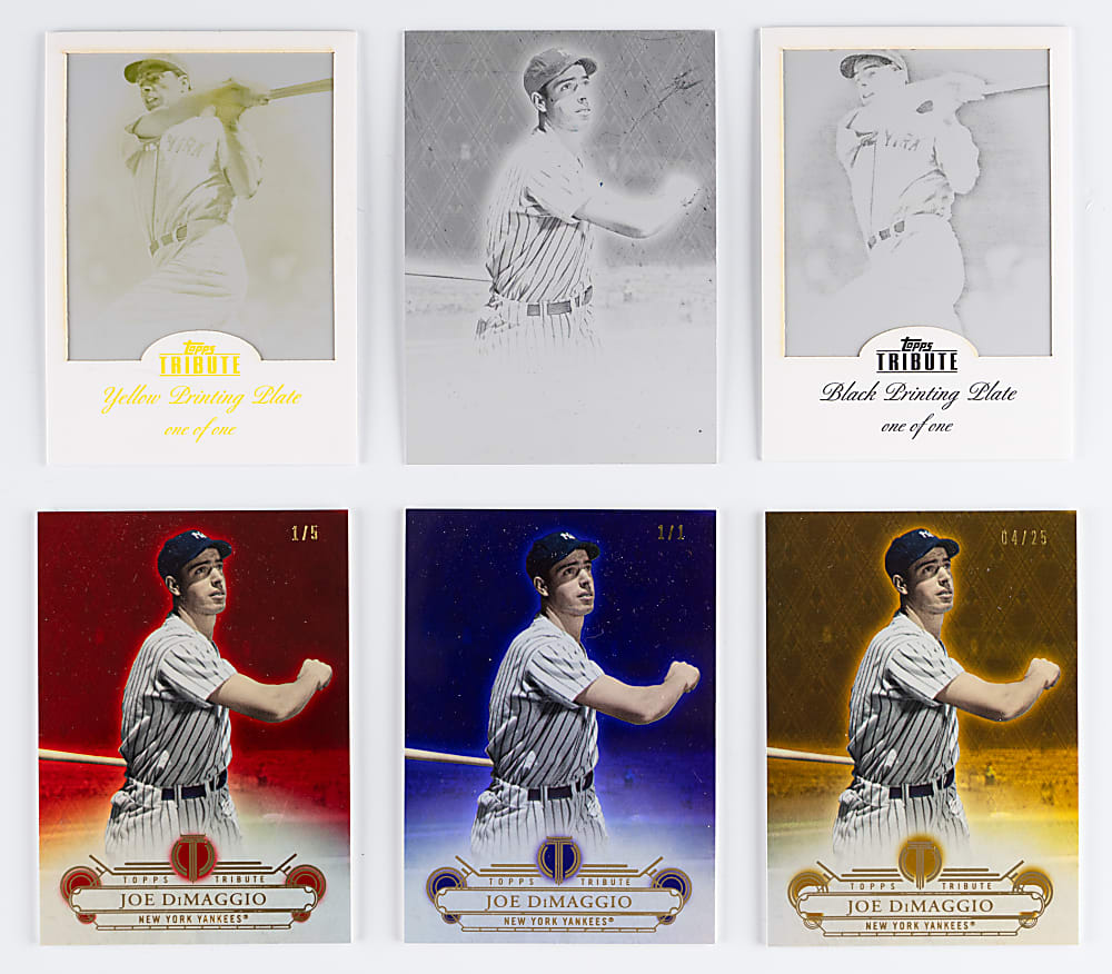 2012 & 2014 Topps Joe DiMaggio Complete/Near Rainbow Set Pair with (4) #1/1 - (17 Total Cards)