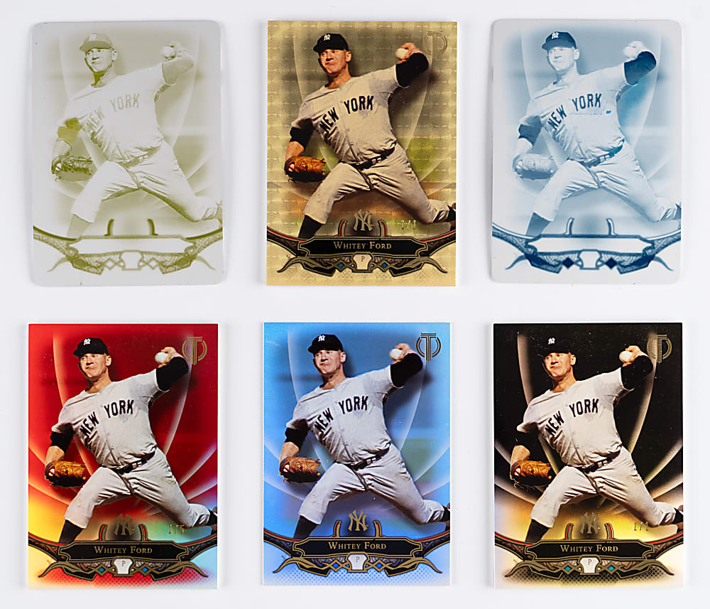 2016 Topps Tribute #70 Whitey Ford Rainbow Set (9) with (5) #1/1 Including Superfractor