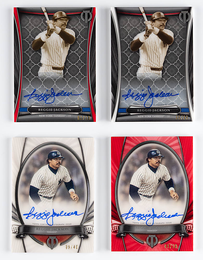 2018 Topps Tribute Reggie Jackson Certified Autograph Group (4) - All #/40 or Lesser