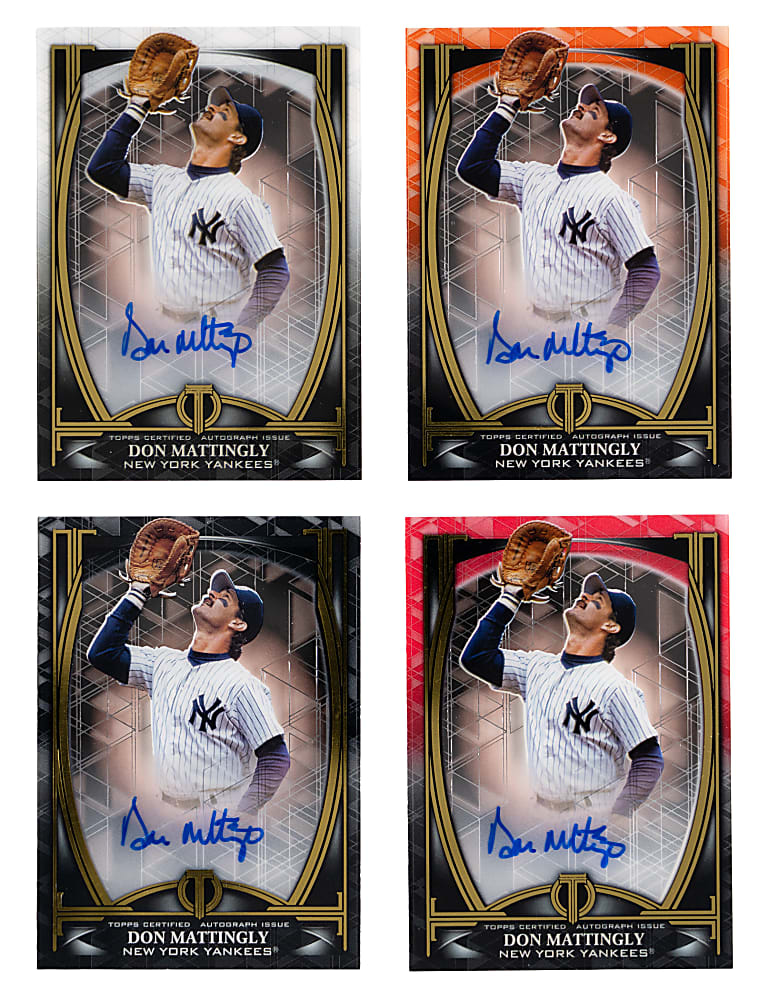 2019 Topps Tribute Don Mattingly Iconic Perspectives Certified Autograph Rainbow Set (4)