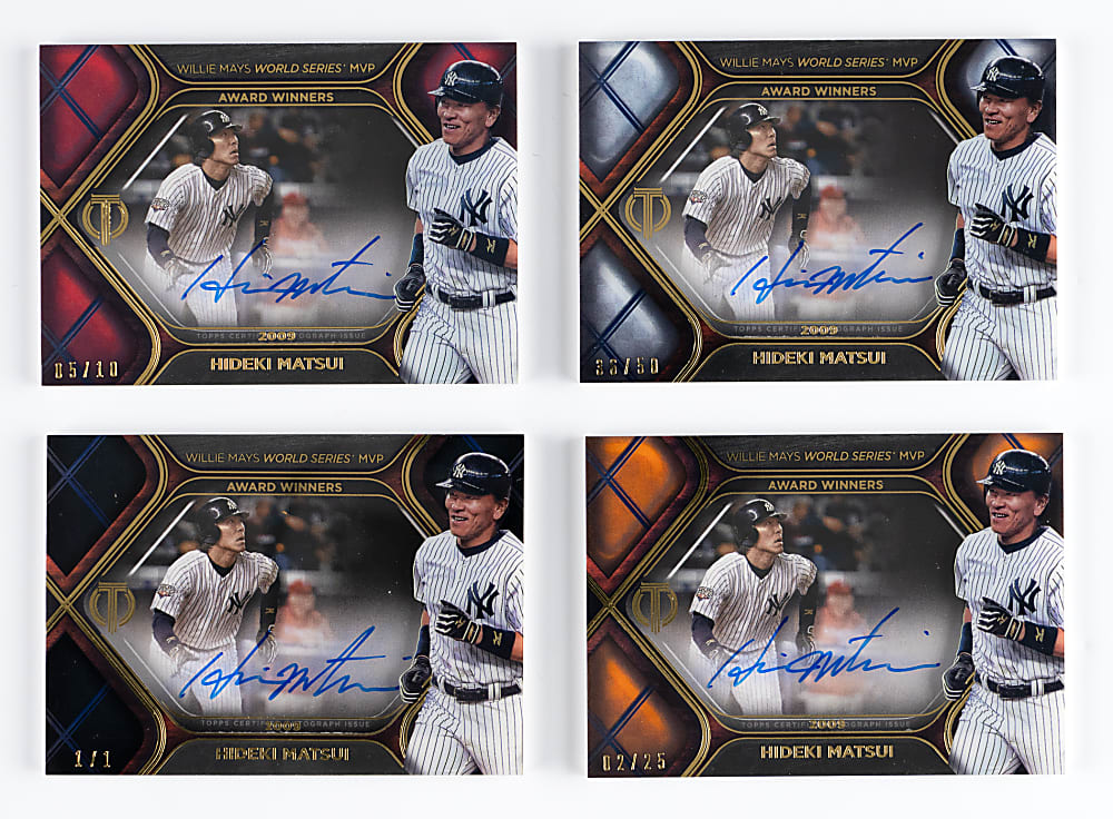 2022 Topps Tribute Hideki Matsui MVP Award Winners Certified Autograph Rainbow Set (4)