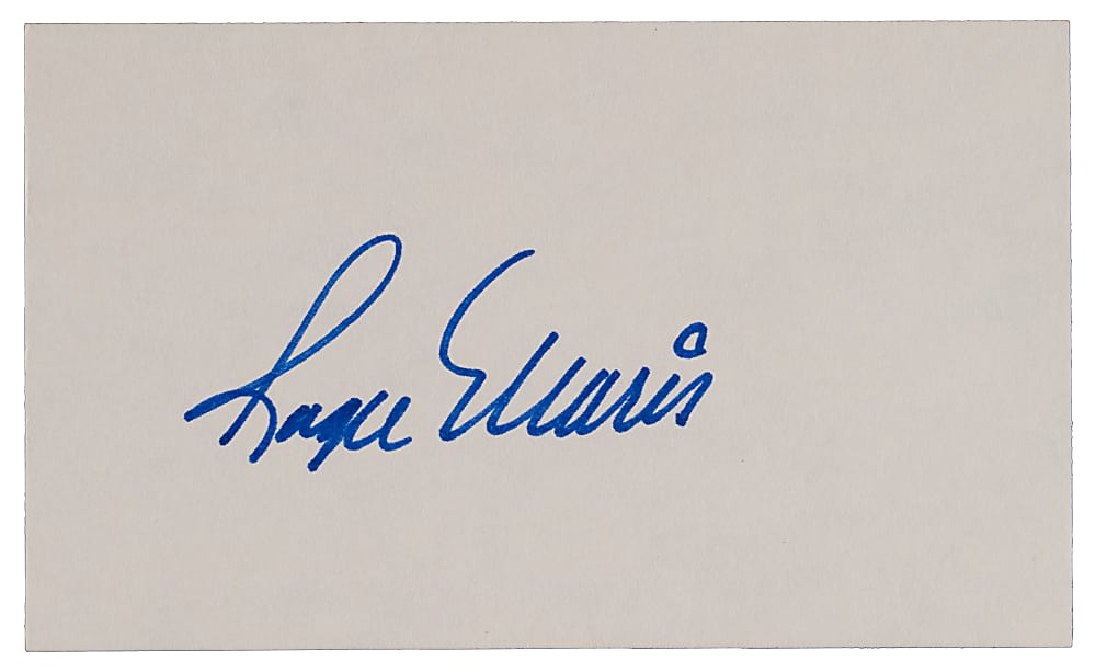 Roger Maris Boldly Signed Index Card with Full JSA LOA
