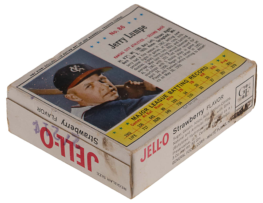 1963 Jell-O Complete Unopened Box with #86 Jerry Lumpe