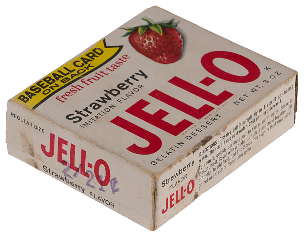 1963 Jell-O Complete Unopened Box with #86 Jerry Lumpe