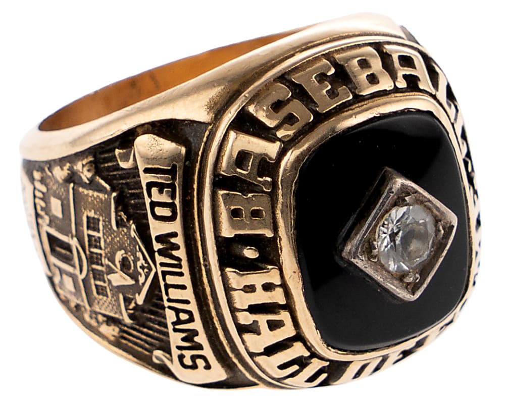 1966 Ted Williams Hall of Fame Induction 10K Gold Commemorative Ring