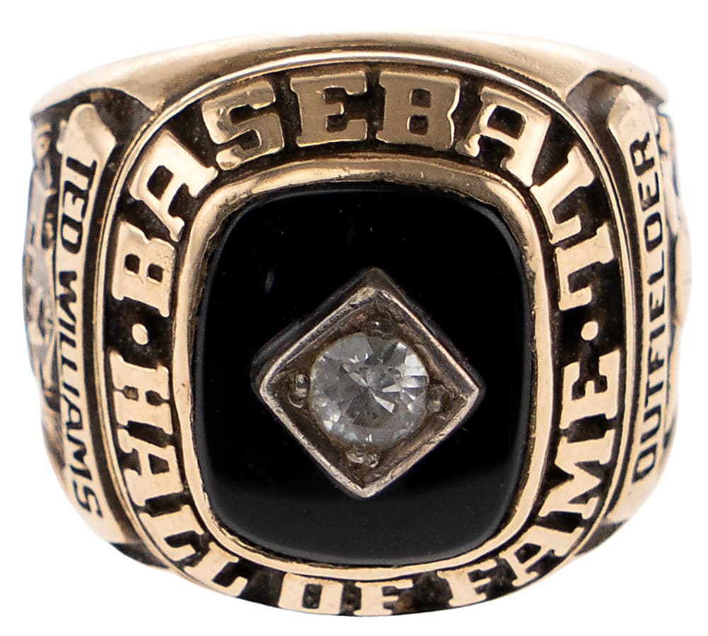 1966 Ted Williams Hall of Fame Induction 10K Gold Commemorative Ring